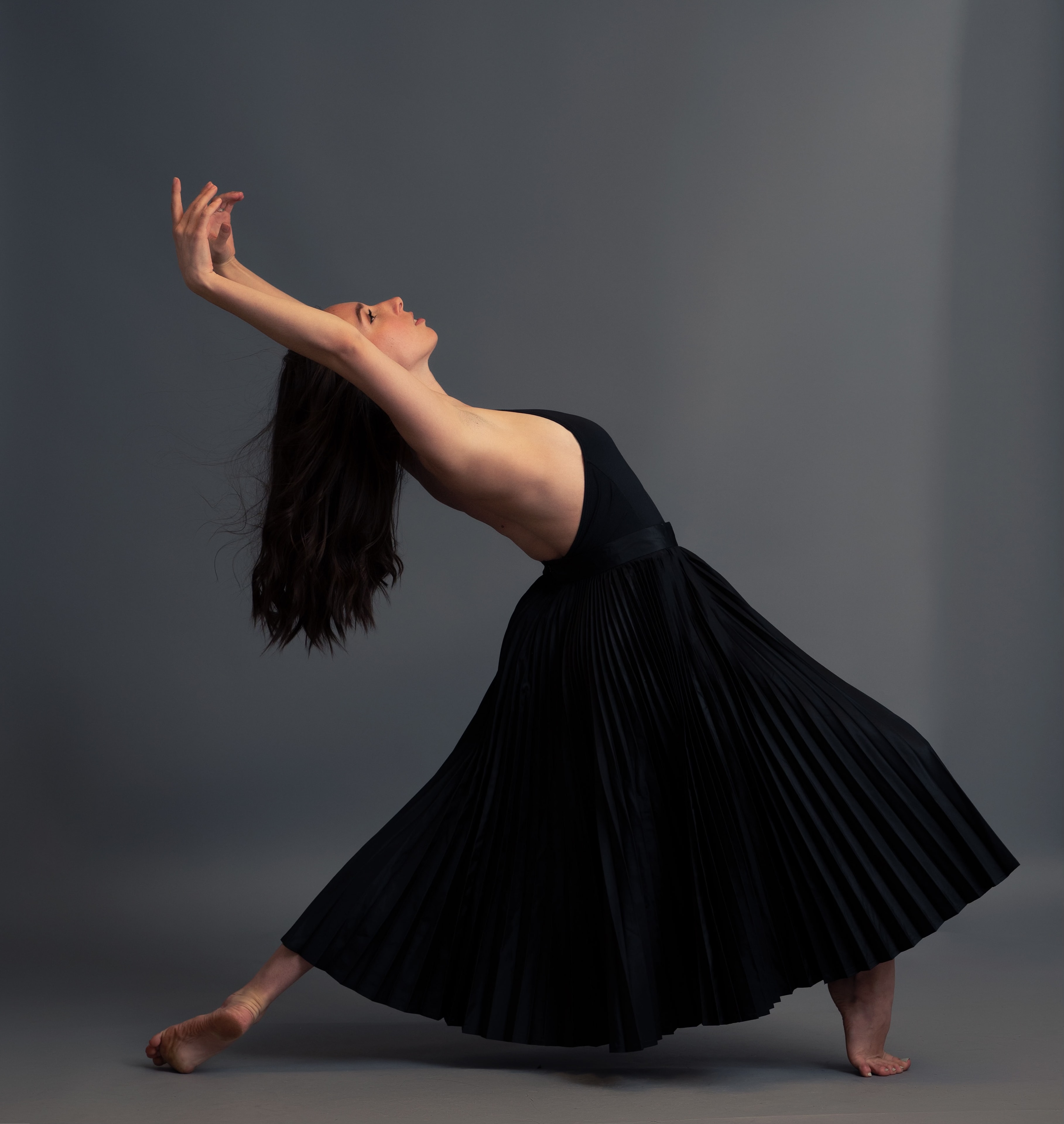 A dancer in expressive, worshipful movement